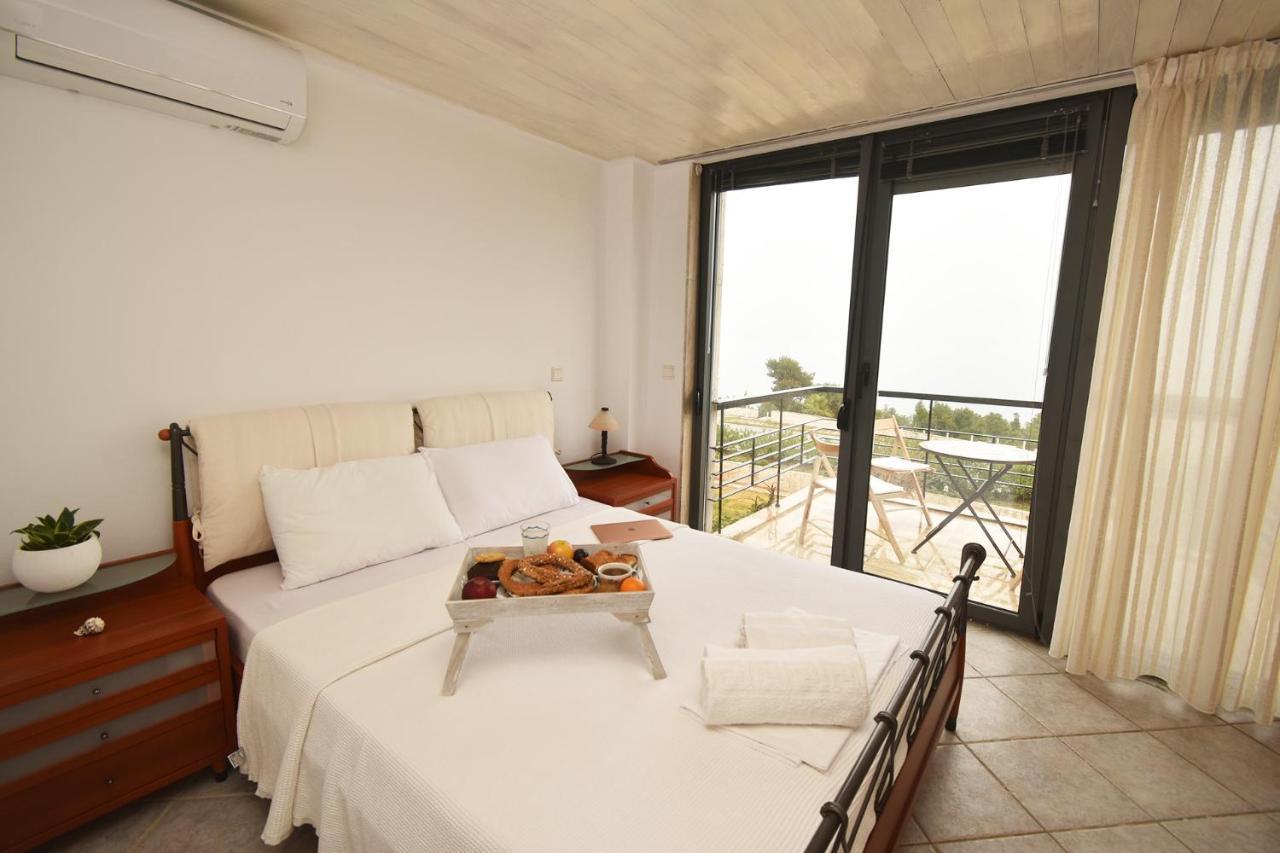 Olia Sea View Shared Pool Villa, Néa Fókaia 外观 照片